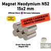 Gambar MAGNET NEODYMIUM N52 SUPER STRONG 15x2 mm GROSIR dari Nirvana Indonesia Kota Medan 1 Tokopedia