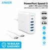 Gambar Wall Charger Anker PowerPort Speed PD 5 Black - A2056 - Putih+kabel dari Anker Indonesia Jakarta Utara 1 Tokopedia