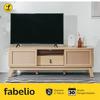 Gambar Fabelio Meja TV Credenza Minimalis Aksen Rottan MIKKU - Kayu Oak dari Fabelio Official Kota Tangerang 5 Tokopedia