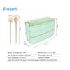 Gambar Freemir Wheat straw Lunch Box 3 Layers Leak Proof Leakproof Bento Box - Hijau dari freemir Official Store Kab. Bekasi 7 Tokopedia