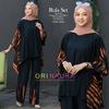 Gambar SETELAN WANITA WAKA-WAKA RULA KOMBINASI JUMBO / SATU SET BAJU DAN CELA - Hitam dari SENTILING Kab. Pekalongan 3 Tokopedia