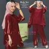 Gambar SETELAN WANITA WAKA-WAKA RULA KOMBINASI JUMBO / SATU SET BAJU DAN CELA - Hitam dari SENTILING Kab. Pekalongan 8 Tokopedia