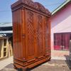 Gambar Lemari kayu jati asli jepara peluru mahkota 3 Pintu dari Toko Baru Mebel Kota Bekasi 4 Tokopedia