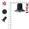 Gambar Baut Screw Kecil Flat Head M2 M2.5 M3 Carbon Steel Nickle Plated Black - M3x4 dari Elektron Mart Kota Tangerang 6 Tokopedia