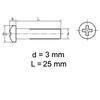 Gambar skrup baut screw plastik putih nylon M3 x 25 mm dari SentraOnlineShop Kab. Tangerang 2 Tokopedia
