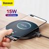 Gambar BASEUS WIRELESS CHARGER DIGITAL LED FAST CHARGING PAD QUICK CHARGE 15W - Hitam dari KIIP Official Store Kota Tangerang 3 Tokopedia