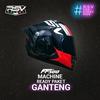Gambar HELM RSV FF500 MACHINE PAKET GANTENG BUNDLING VISOR TAMBAHAN + SPOILER - VISOR DARKSMOKE, M dari RSV Helmet Official Kota Bandung 1 Tokopedia