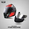 Gambar HELM RSV FF500 MACHINE PAKET GANTENG BUNDLING VISOR TAMBAHAN + SPOILER - VISOR DARKSMOKE, M dari RSV Helmet Official Kota Bandung 2 Tokopedia