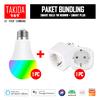 Gambar TAKIDA Bundle Promo - Smart Plug + Smart Bulb 7W RGBWW dari TAKIDA Smart Home Kota Tangerang 1 Tokopedia