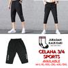 Gambar Celana Training Olahraga Lari Gym Pendek Lutut 3/4 Pria - M dari Juragan kaus kaki Jakarta Barat 4 Tokopedia