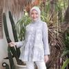 Gambar Baju Batik Blouse Kombinasi Motif Soft Abu Silver Kombinasi Terbaru - Abu-abu, M dari SANTY-COLLECTION Kota Pekalongan 7 Tokopedia