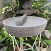 Gambar Cobek Cekung Mangkok 30cm T7-8cm + Ulekan Cembung: Batu Kali Pori dari MunTHuCom Kab. Sleman 2 Tokopedia