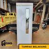 Gambar Pintu Kamar Mandi PVC Cermin (Putih Stiker Hitam) - HT01, BUKAAN KANAN dari Hong Shop ID Kota Bekasi 3 Tokopedia