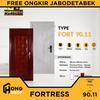 Gambar Pintu Kamar / Pintu Utama BAJA JBS FORTRESS 90x210 -- FORT 90.11 - Teak Brown, BUKAAN KANAN dari Hong Shop ID Kota Bekasi 2 Tokopedia