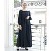 Gambar Gamis Larisa Rempel Resleting Depan Busui Friendly - Hitam dari Tokogo-id Jakarta Barat 6 Tokopedia