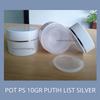 Gambar POT PS 10GR PUTIH LIST SILVER - POT KOSMETIK PS 10GRAM /POTCREAM PUTIH dari Mutiara Packaging Kab. Bandung 1 Tokopedia