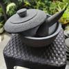 Gambar Cobek Mangkok Tutup 20cm Batu Kali Pori + Ulekan Cembung dari MunTHuCom Kab. Sleman 1 Tokopedia