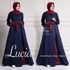 Gambar Baju Gamis Wanita Muslim Terbaru Lucia Dress Polos Syari Murah - Navy dari hijabafwa Kota Bandung 1 Tokopedia