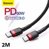 Gambar KABEL DATA TYPE-C TO TYPE-C BASEUS PD 2.0 60W FAST CHARGE (20V 3A) 2M - Merah dari Baseus Official Store Jakarta Utara 2 Tokopedia