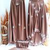 Gambar Mukena Katun Sutra Bordir Labbaika | Mukena unik - rosegold dari Eldiyas Hijab Official Kota Bandung 3 Tokopedia