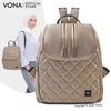 Gambar VONA Tas Ransel Wanita / Backpack Quilted Detail Zipper - DIANDRA - Navy dari VONA Jakarta Selatan 2 Tokopedia