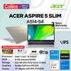 Gambar Acer Aspire 5 Slim A514-54G I5-1135G7 8GB 512GB MX350 2GB 14" W10 OHS - HD (1366 x 768) dari Collins Official Jakarta Pusat 1 Tokopedia