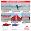 Gambar Tenda Lipat 2.5 x 2.5M (16KG)Tenda Bazar Pameran Tenda gazebo 030-04 - Merah dari Speeds Official Store Kota Surabaya 5 Tokopedia