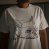 Gambar French Bulldog • Unisex White T-Shirt • by The Space Wanderer - M dari The Space Wanderer Jakarta Timur 3 Tokopedia