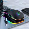 Gambar Mouse Wireless Slim Recharger Unitech M2 V2 Silent Mode LED Light Full - Hitam dari Unitech Official Jakarta Utara 3 Tokopedia