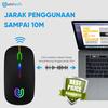 Gambar Mouse Wireless Slim Recharger Unitech M2 V2 Silent Mode LED Light Full - Hitam dari Unitech Official Jakarta Utara 6 Tokopedia