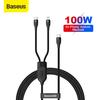 Gambar KABEL DATA BASEUS 2IN1 FAST CHARGING TYPE C LIGHTNING IPHONE 12 PD QC - Hitam dari Baseus Official Store Jakarta Utara 2 Tokopedia