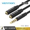 Gambar Vention Kabel Splitter Audio 3.5mm Male to Audio Mic Female - BBV dari XLink Surabaya Kota Surabaya 1 Tokopedia