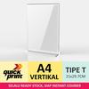 Gambar Acrylic Tent Holder / Tempat Brosur Akrilik / Nomor Meja ukuran A4 dari Quickprint Indonesia Jakarta Barat 5 Tokopedia
