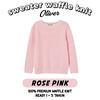 Gambar jaket anak sweater anak waffle knit CREWNECK ANAK waffle uni*lo 1-5 th - SWT rose pink, 2-3 tahun dari easyshop #1.bdg Kota Bandung 1 Tokopedia