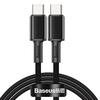 Gambar BASEUS High Density Braided Fast Charging Data Cable Type-C 1M CATGD - Putih dari IOT Official Shop 4 Tokopedia