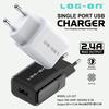Gambar Log On LO-C27 Adaptor Charger 2.4 A 12W Single Port (1 Port) - Putih dari Log-on Official Store Jakarta Barat 2 Tokopedia