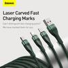 Gambar BASEUS Flash Series 1-for-3 Fast ChargingCable USB to M L C 1.2m CA1T3 - Hijau dari IOT Official Shop Jakarta Utara 6 Tokopedia