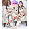 Gambar Setelan Piyama Wanita HomeWear One Set Trendy Bisa Untuk Outfit Jalan - Stripe Mustard dari DjiehanClothing Jakarta Utara 9 Tokopedia
