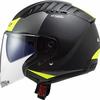 Gambar LS2 OF600 COPTER URBANE MATT BLACK YELLOW | HELM HALF FACE DOUBLE VISO dari kamayelstore Jakarta Barat 2 Tokopedia