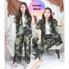 Gambar Setelan Piyama Wanita HomeWear One Set Trendy Bisa Untuk Outfit Jalan - Stripe Mustard dari DjiehanClothing Jakarta Utara 7 Tokopedia