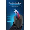 Gambar Vention Kabel Aux Audio 3.5mm to Micro USB Braided - BDG, 1 Meter dari Vention Indonesia Jakarta Barat 5 Tokopedia