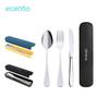 Gambar ecentio Set Alat Makan Sendok Garpu Sumpit 410 Stainless Steel - Hitam dari ecentio Official Store Kab. Bekasi 5 Tokopedia