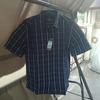 Gambar Kemeja lengan pendek merk Ricardo size M, Warna Biru Tua motif garis dari UAV Jakarta Selatan 2 Tokopedia