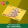 Gambar Ultra Voucher Fisik Nominal Rp 1.000.000 (Special Gift Card) dari Ultra Voucher Jakarta Selatan 1 Tokopedia
