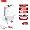 Gambar COPPER PD Charger 20W Dual Port + QC 3.0 Fast Charging CP1001EU dari Copper Indonesia Jakarta Barat 1 Tokopedia