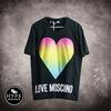 Gambar Kaos Love Moschino Heart Rainbow Black Tshirt 100% ORIGINAL dari HYPESNEAKER.ID Kota Salatiga 1 Tokopedia