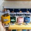 Gambar ARAMI Large Glass Bottle Colorful Grip & Straw Tempat Botol Minum Kaca - Bear Blue dari Arami Lifestyle Kota Tangerang 3 Tokopedia
