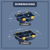 Gambar Kotak Bekal Bersekat | Lunch Box | BPA Free | Anti Bocor - 3 SEKAT BIRU dari hoptech id Kab. Tangerang 4 Tokopedia