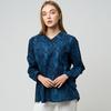 Gambar Monellina 601029 Blouse Batik Oversize Wanita Lengan Panjang - Navy, XXL dari Monellina Fashion Jakarta Barat 1 Tokopedia