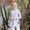 Gambar Baju Batik Blouse Kombinasi Motif Soft Abu Silver Kombinasi Terbaru - Abu-abu, M dari SANTY-COLLECTION Kota Pekalongan 5 Tokopedia